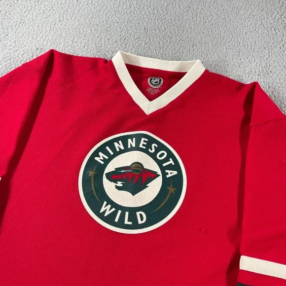 Minnesota Wild Zach Parise #11 Reebok NHL Jersey Youth Size XL (16/18) Red * - Picture 2 of 9